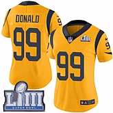 Women Nike Rams 99 Aaron Donald Gold 2019 Super Bowl LIII Color Rush Limited Jersey,baseball caps,new era cap wholesale,wholesale hats